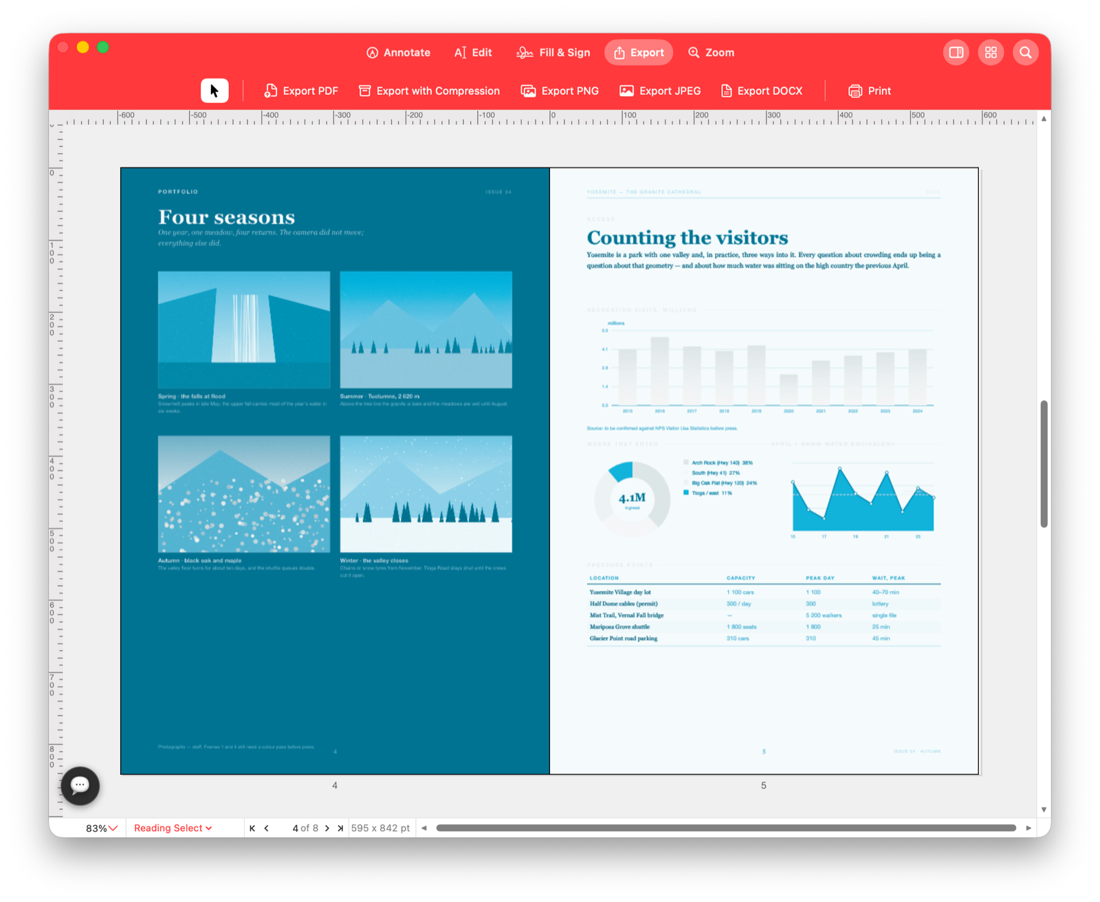 Cyan separation preview of a PDF page in Pdf Editor Pro.